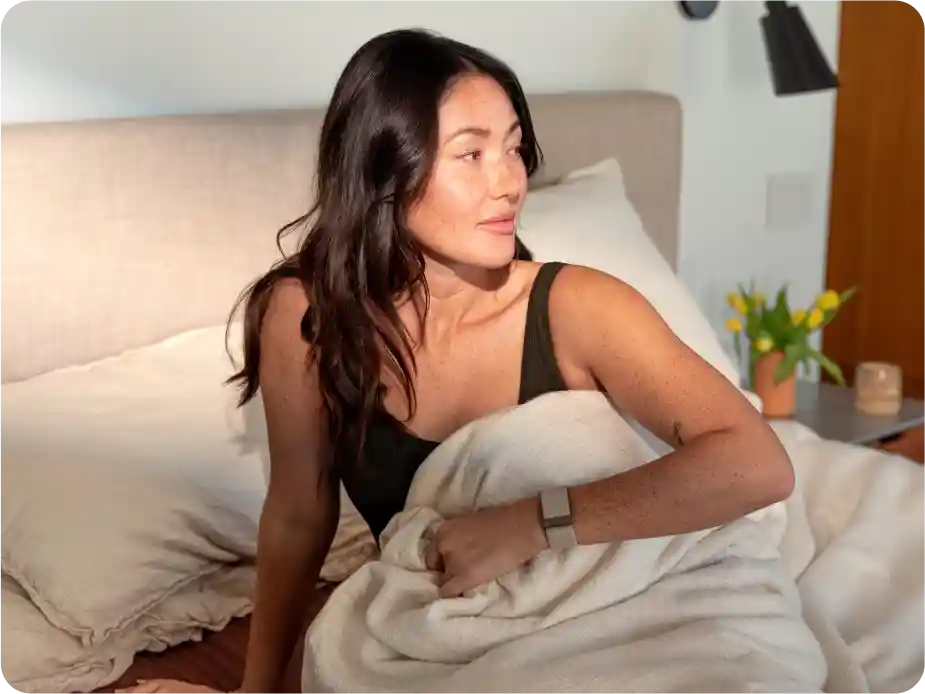 Whoop lifestyle image for optimizing sleep. 
